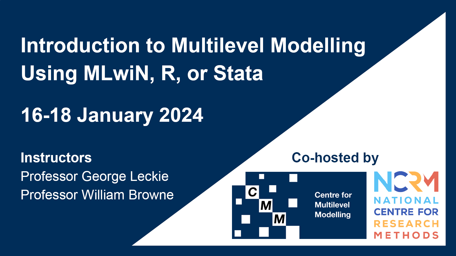 Poster for the introduction to multilevel modelling workshop